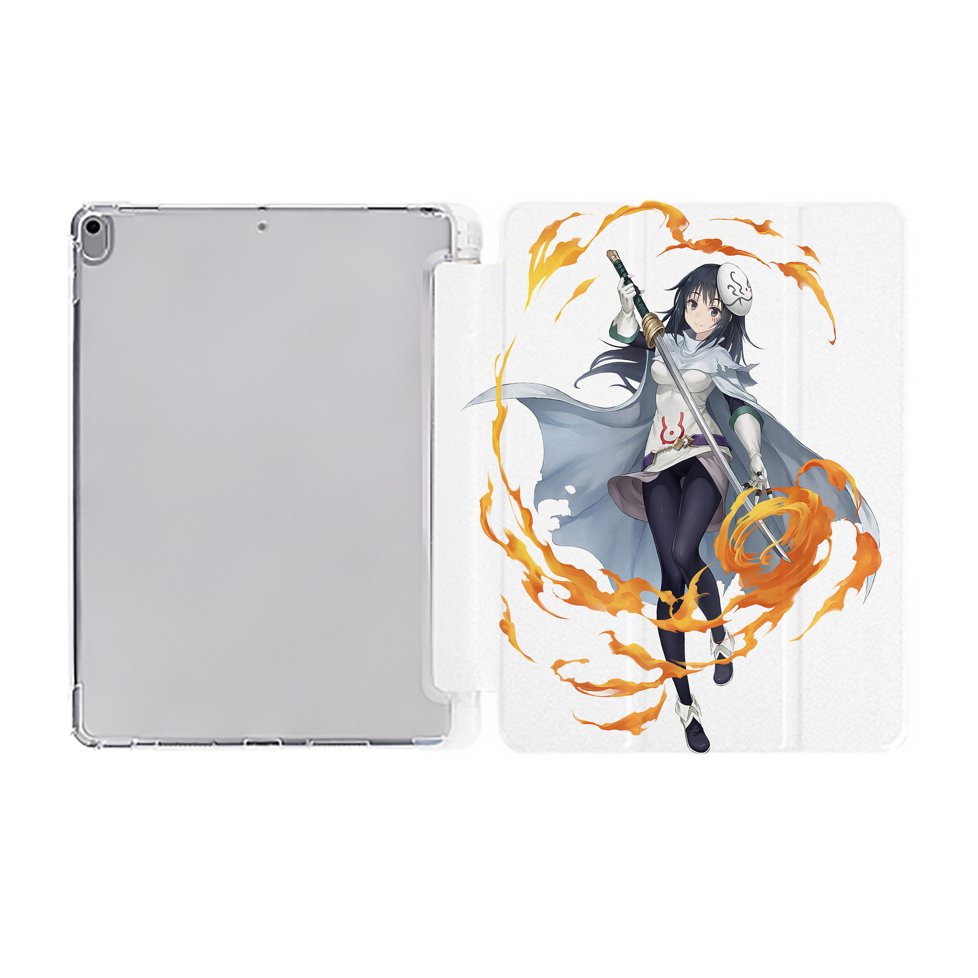 （画像用） 転スラ Regarding Reincarnated to Slime IPad ケース ペン収納付き 三つ折りスタンド PUレザー×シリコン 対応機種9.5/10.5/10.9インチ